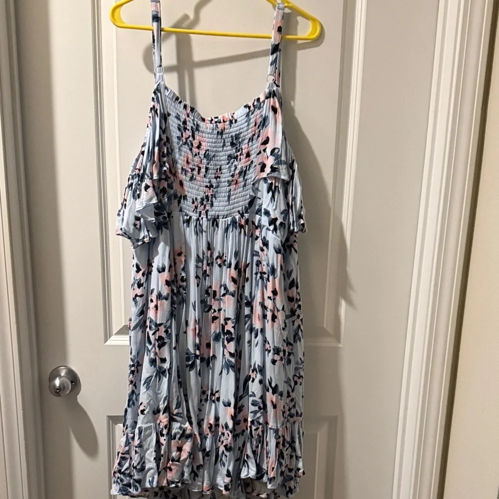 Torrid Light Blue Floral Dress - Picture 4 of 5